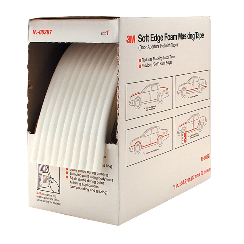 Masking foam. The Soft Edge. Softer Foam. 3m Automotive Adhesive. Soft Brink.