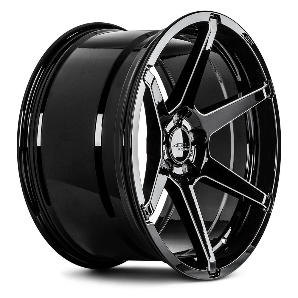Ace wheels. Gloss Black, Disk Yellow мотоцикл.