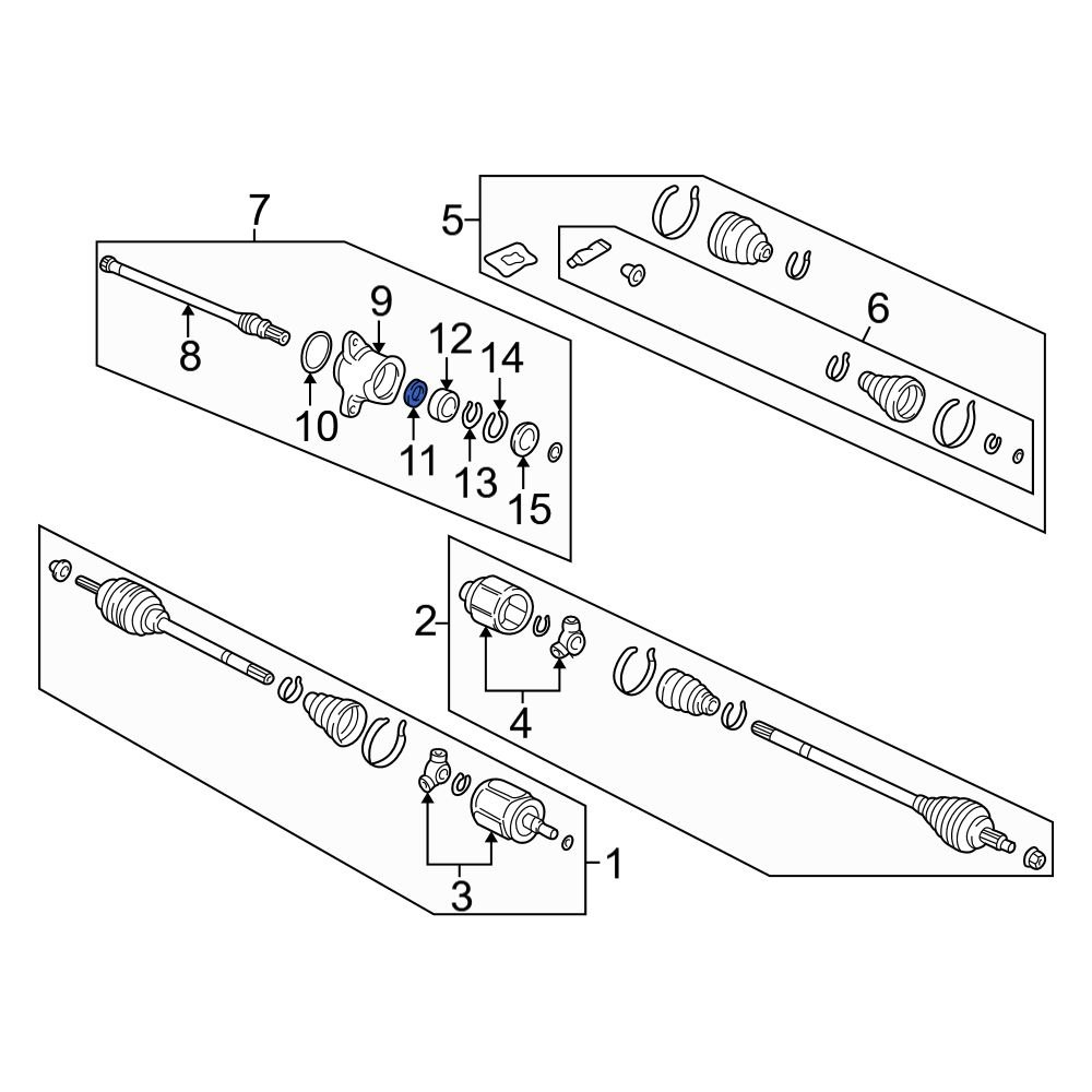 Acura OE 91262SP0003 CV Intermediate Shaft Seal