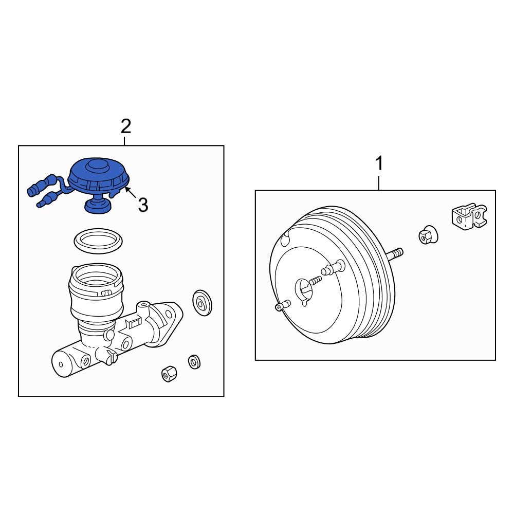 Acura OE 46662SM4003 Brake Master Cylinder Reservoir Cap
