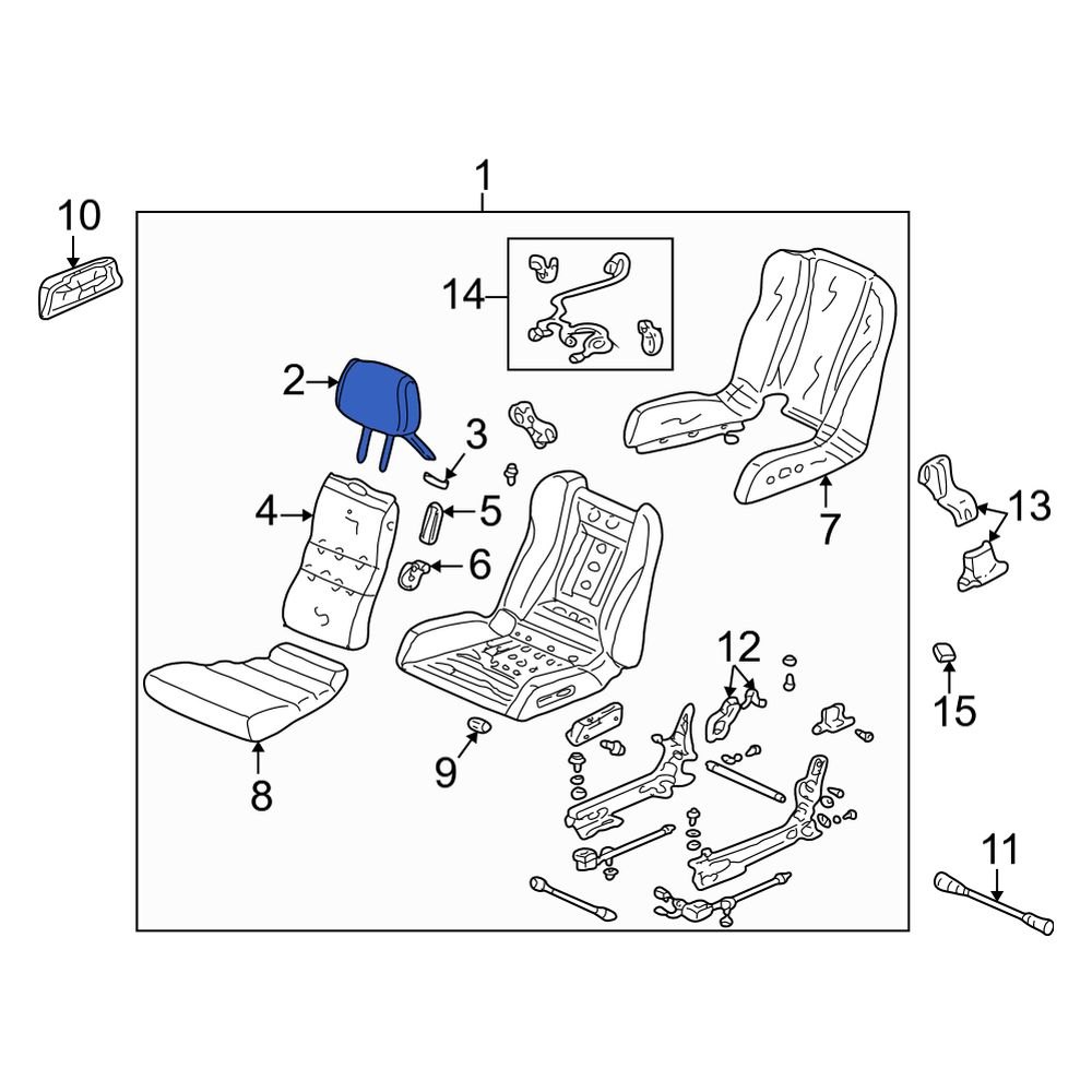 Acura OE 81142SL0013 Front Headrest