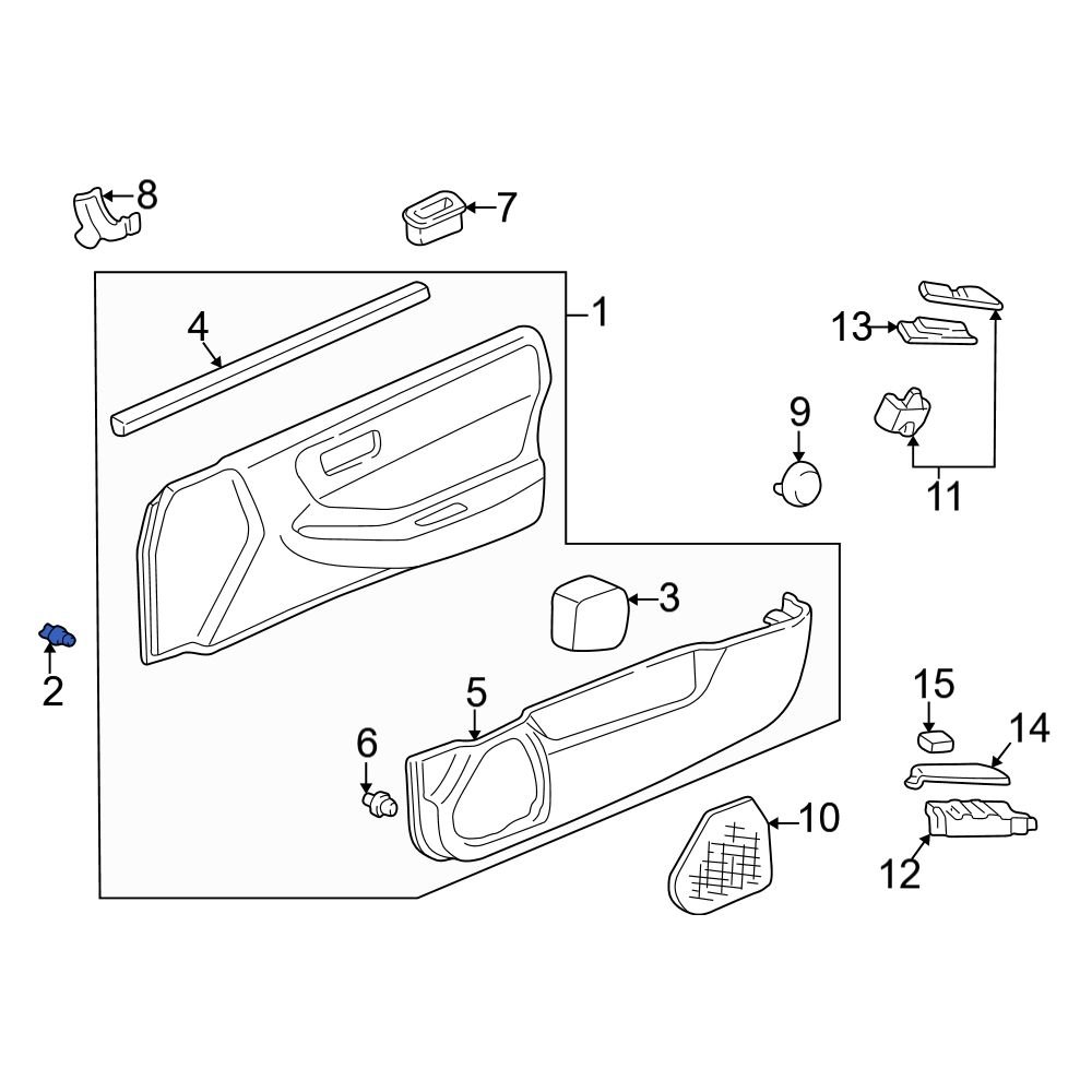 Acura OE 91550SH3003ZT Door Interior Trim Panel Retainer