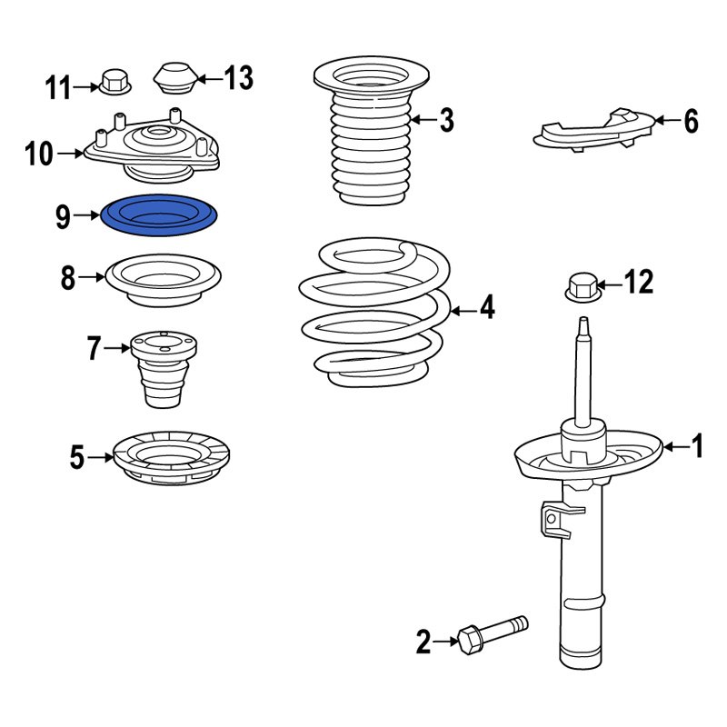 Acura OE 51726T20A01 Front Suspension Strut Bearing