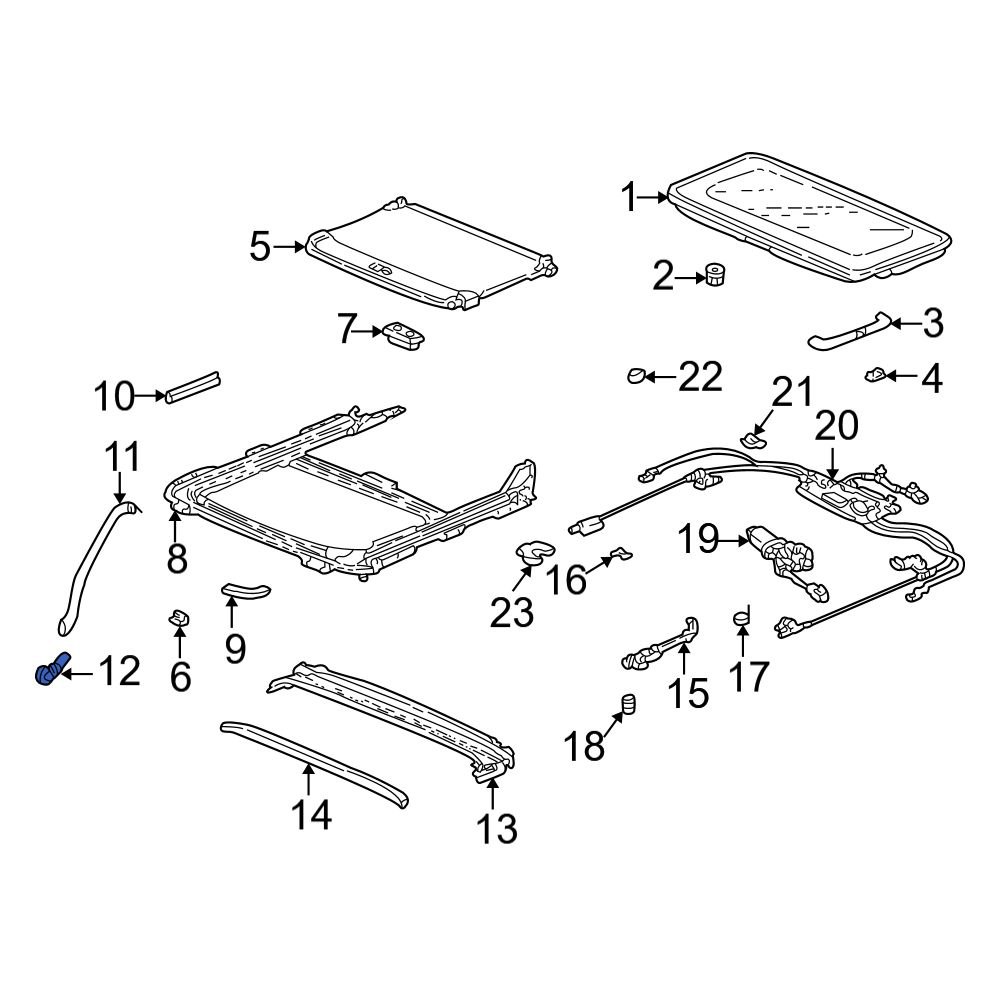 Acura OE 70060SV4J00 Rear Sunroof Drain Hose