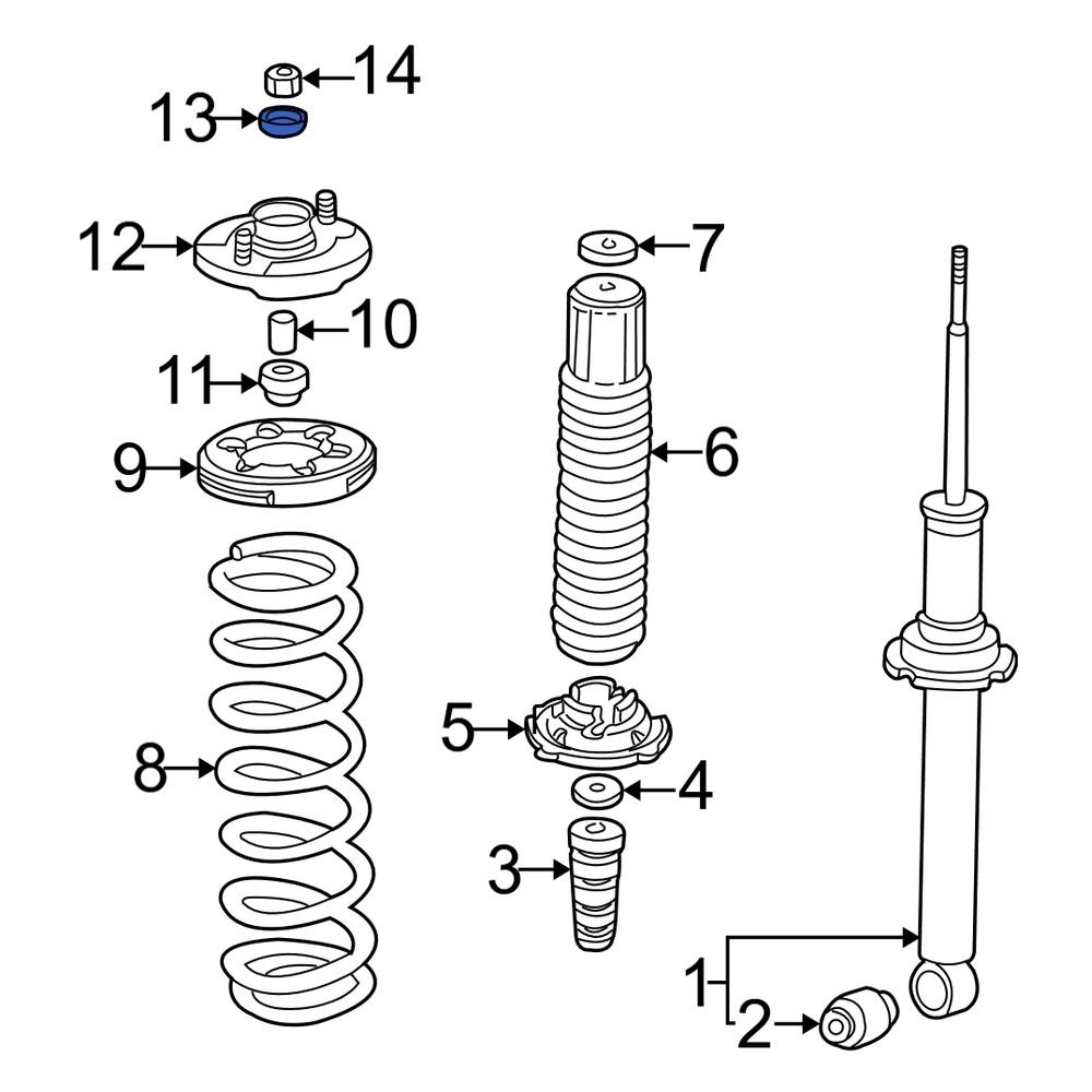 Acura OE 51621S84A01 - Front Suspension Strut Mount Washer