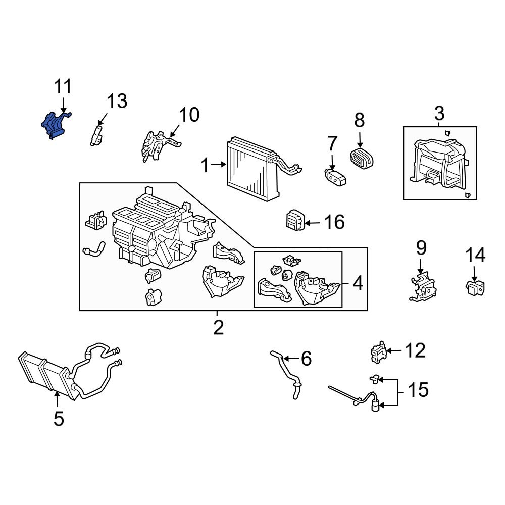 Acura OE 79160SDNA41 - HVAC Blend Door Actuator