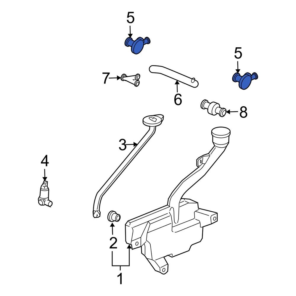 Acura OE 76815SDAA11 Front Windshield Washer Nozzle