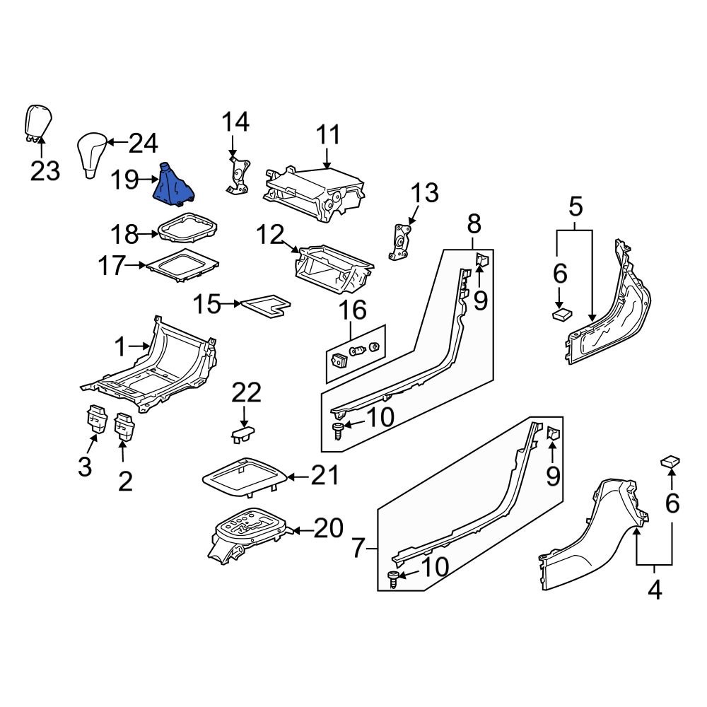 Acura OE 77304SEPA01ZA Manual Transmission Shift Linkage Boot