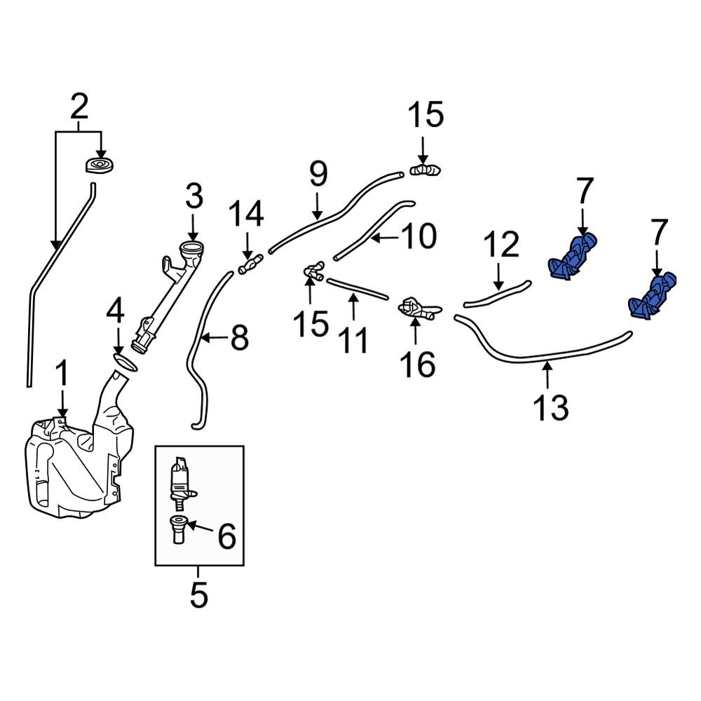 Acura OE 76810TK4A11 Front Windshield Washer Nozzle