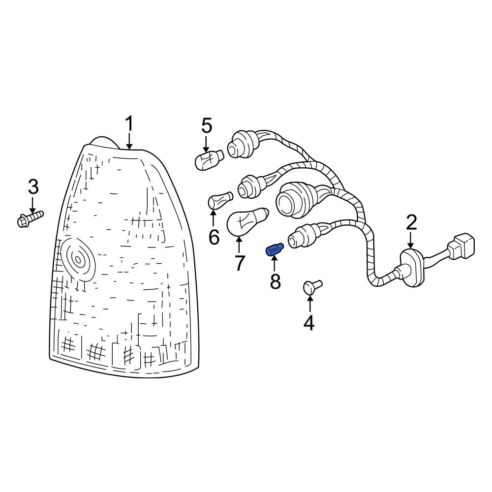 Acura OE 34901TK8A01 Tail Light Bulb
