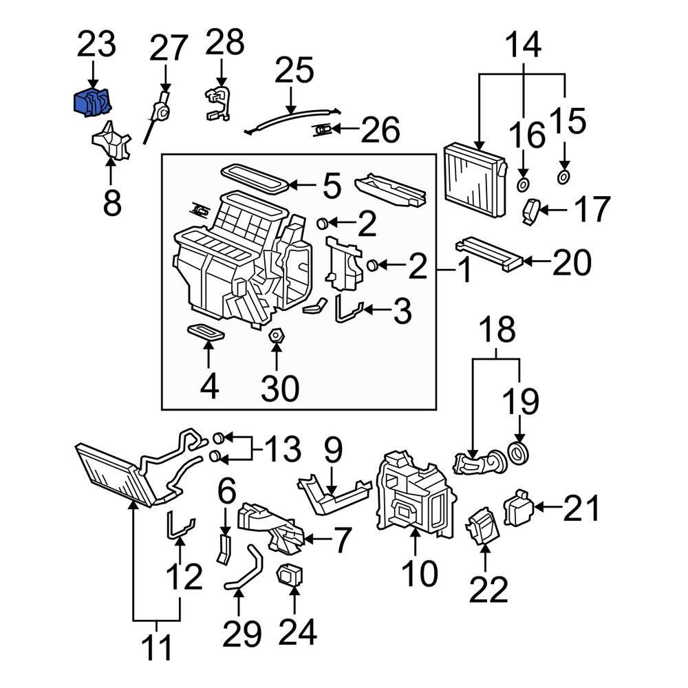 Acura OE 79160SZA305 - Front Left HVAC Blend Door Actuator