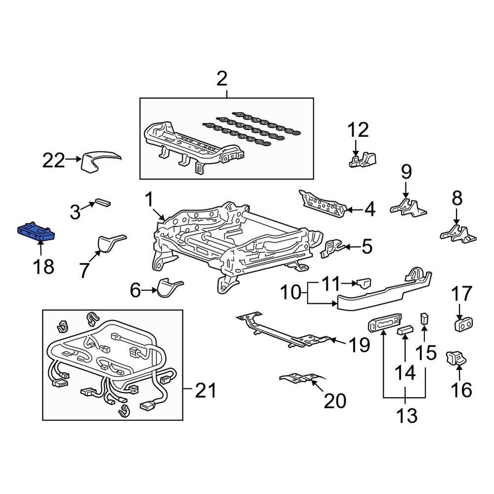 Acura OE 81628STXA01 Front Left Power Seat Control Module