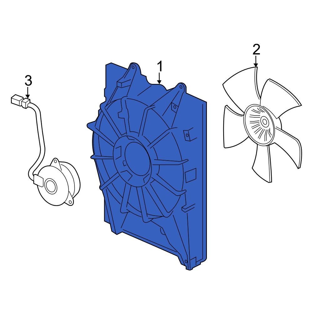 Acura OE 190155J6A01 Front Engine Cooling Fan Shroud
