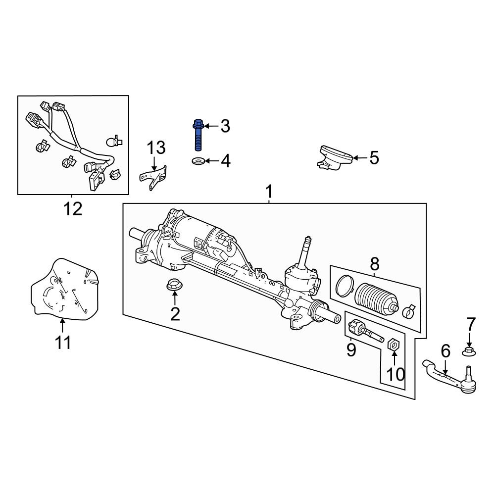 Acura OE 90108TBAA00 Rack and Pinion Bolt