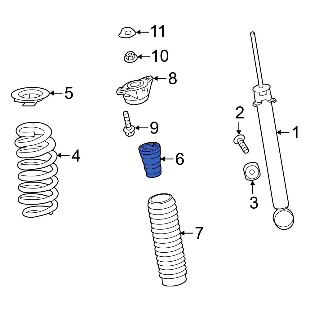 Acura OE 52722TYAA11 Rear Jounce Bumper