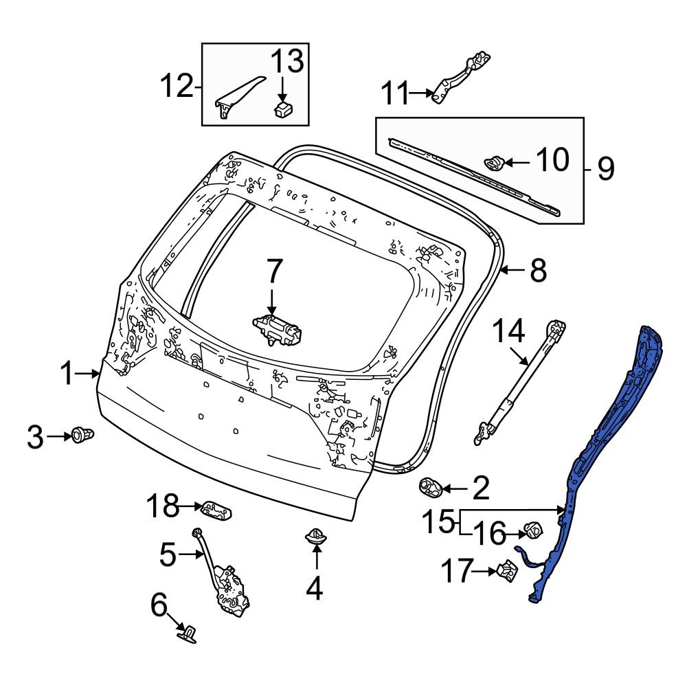 Acura OE 74934TYAA01 Rear Right Liftgate Object Sensor