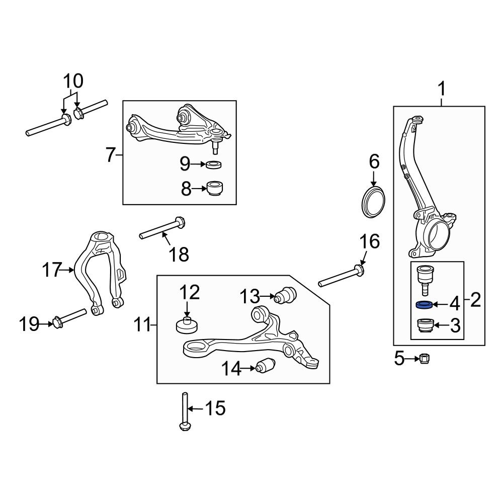 Acura OE 51226TA0A01 Suspension Ball Joint Boot Retaining Ring