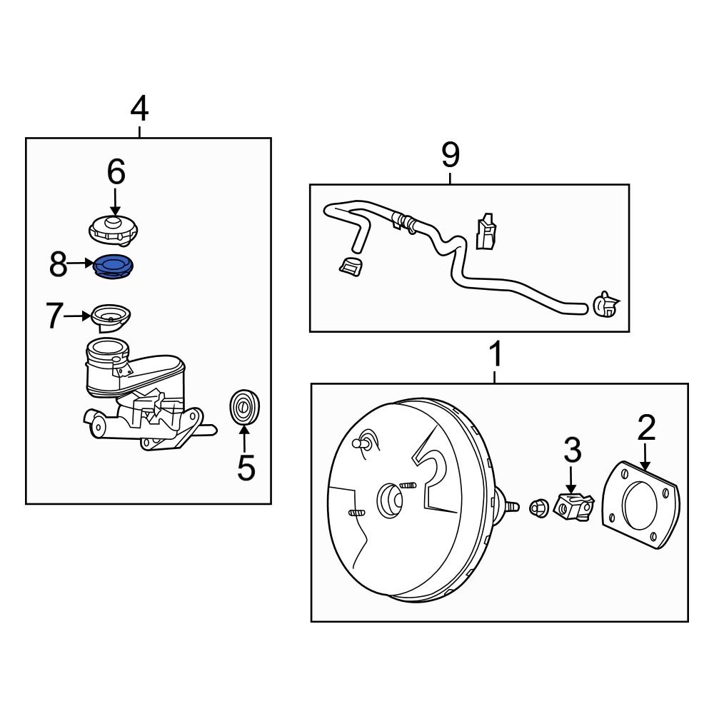 Acura OE 46669SCVA01 Brake Master Cylinder Reservoir Cap Gasket