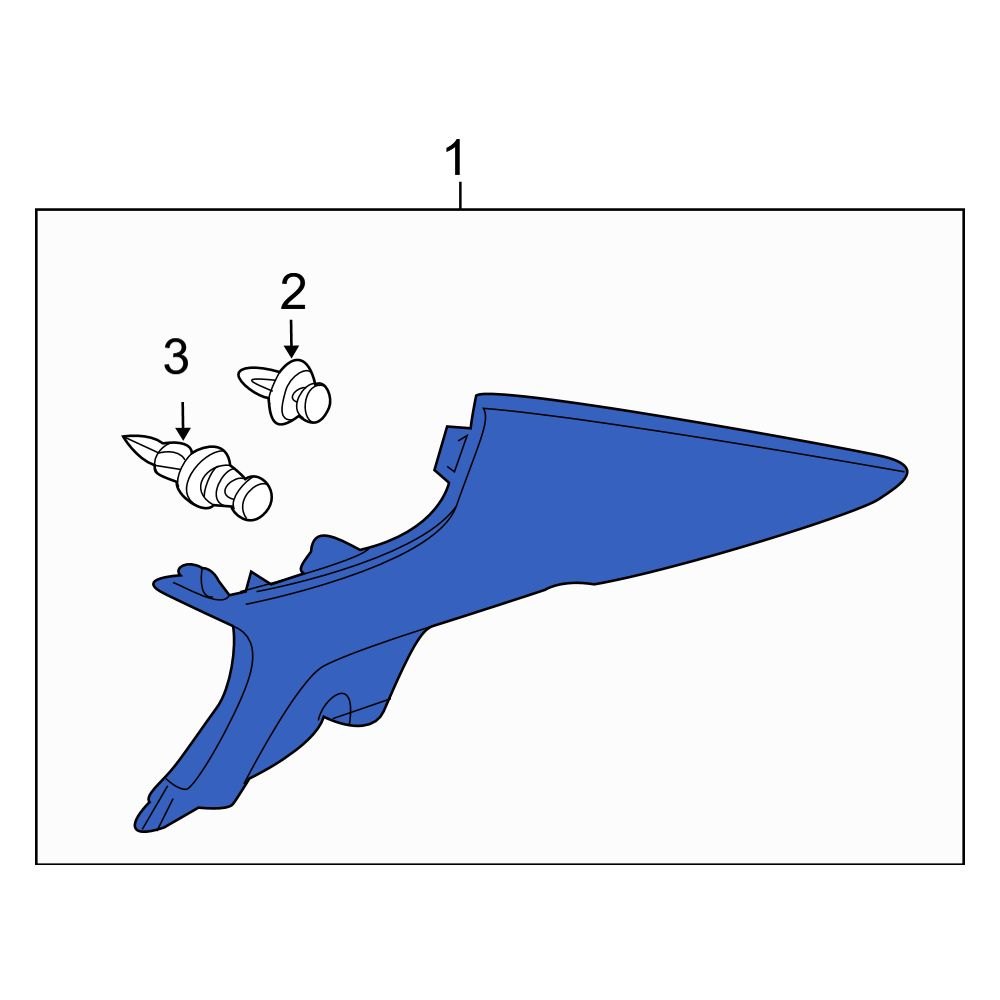 Acura OE 84181TL0G02ZC Rear Left Interior Quarter Panel Trim Panel