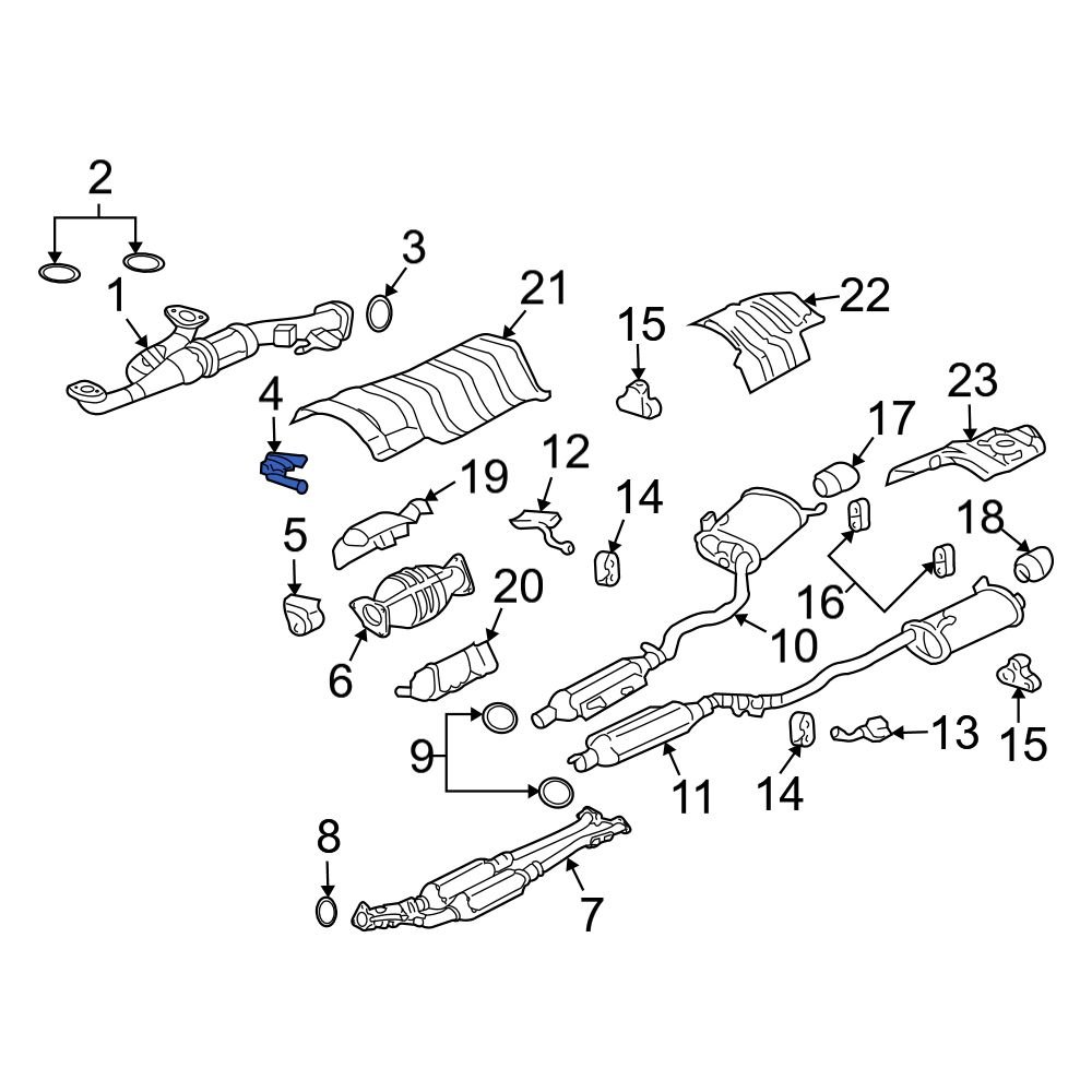 Acura OE 18215SJAA11 Exhaust System Hanger