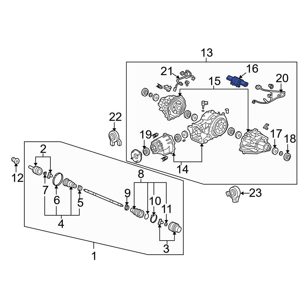 Acura OE 48990RJC000 Rear Drive Shaft Damper