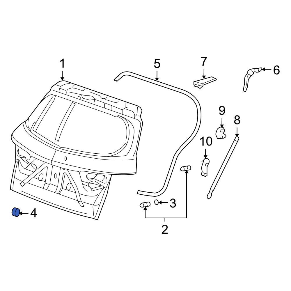 Acura OE 90856SDAA01 Liftgate Drain Plug