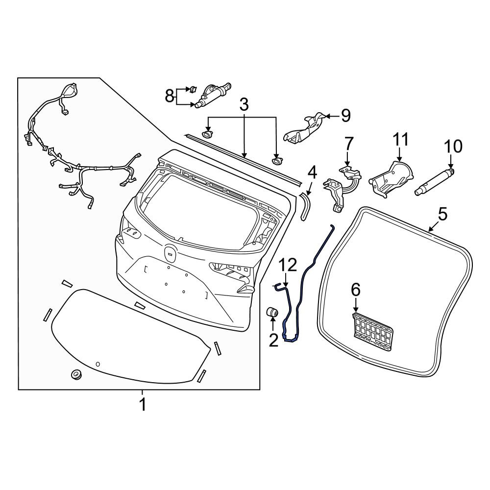 Acura OE 74954TJBA01 Rear Left Liftgate Object Sensor