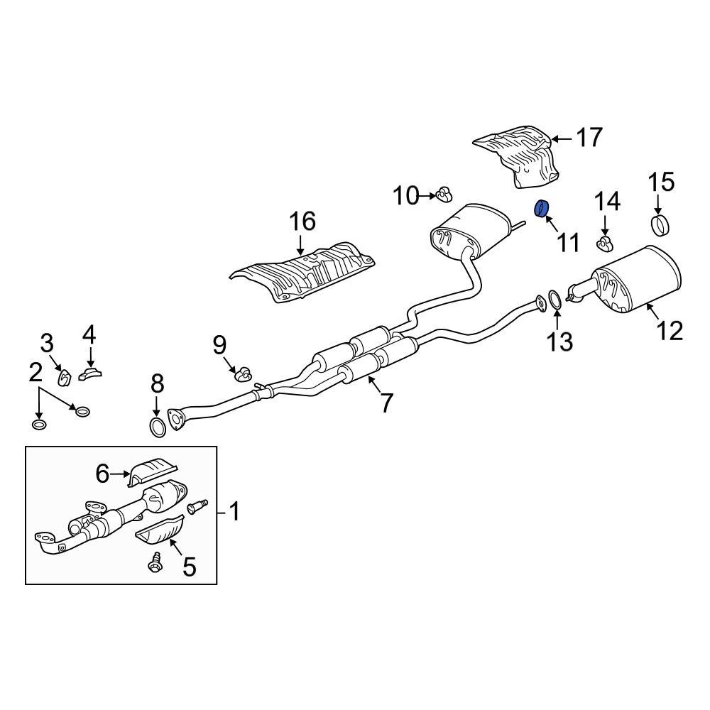 Acura OE 18215TF0911 Exhaust System Hanger
