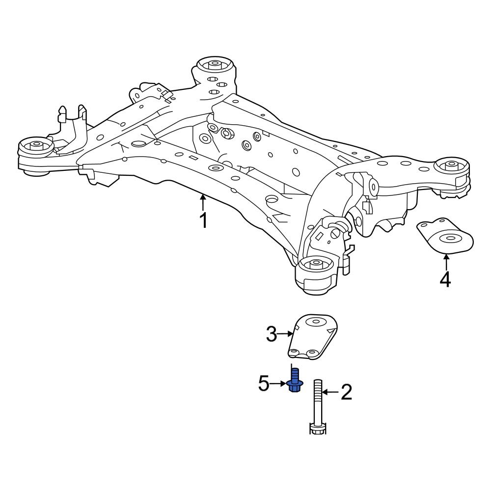Acura OE 90163S5A000 Suspension Crossmember Bolt