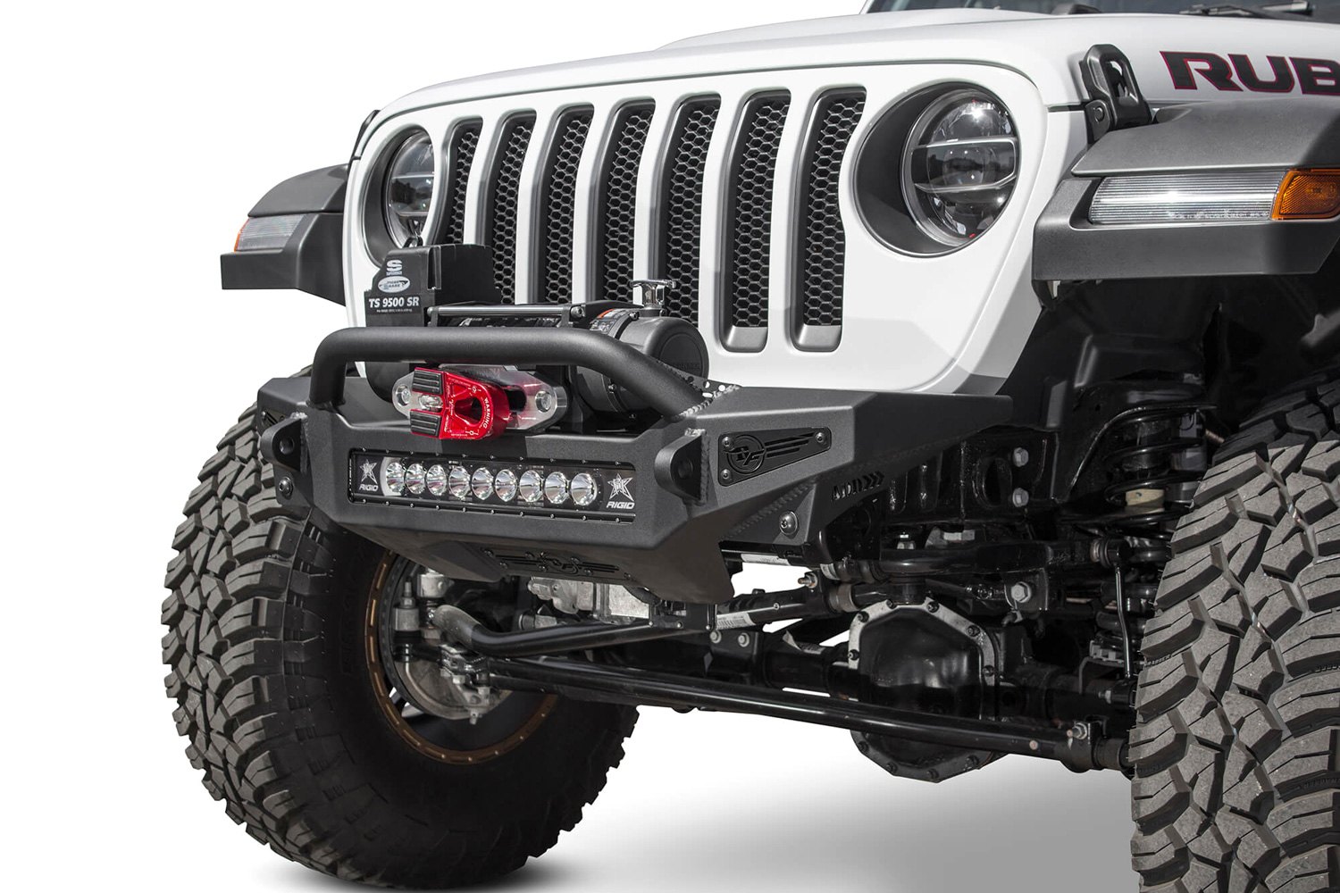 Addictive Desert Designs ® - Rock Fighter Stubby Front Winch HD Bumper with...