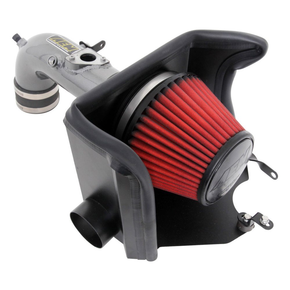 AEM Intakes C Aluminum Gunmetal Gray Cold Air Intake System With Red Filter