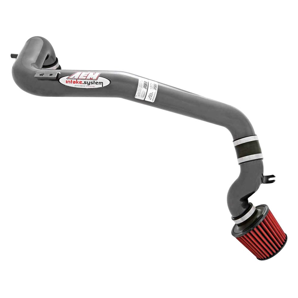 AEM Intakes C Aluminum Gunmetal Gray Cold Air Intake System With Red Filter