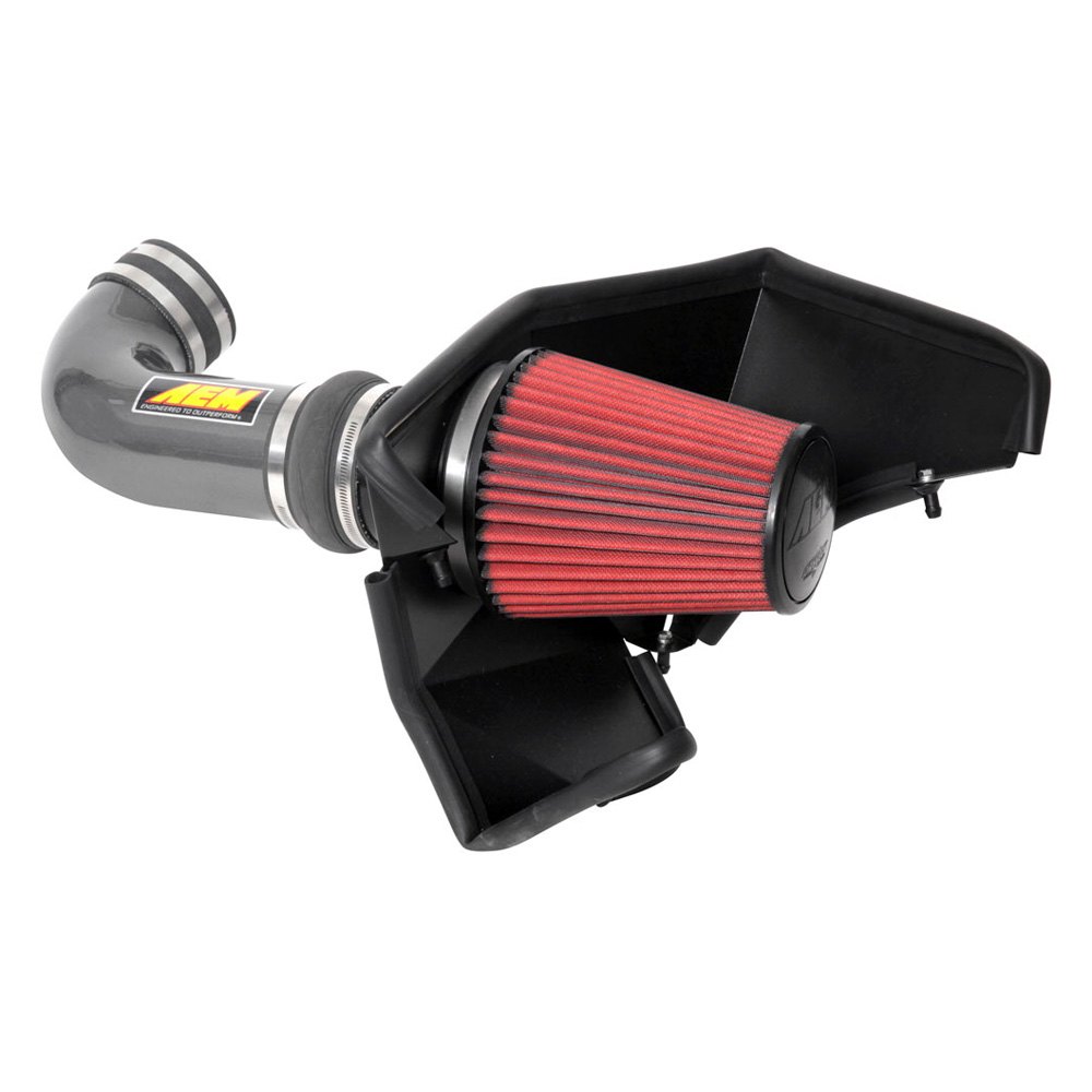 AEM® 21859C Aluminum Gunmetal Gray Cold Air Intake System with Red