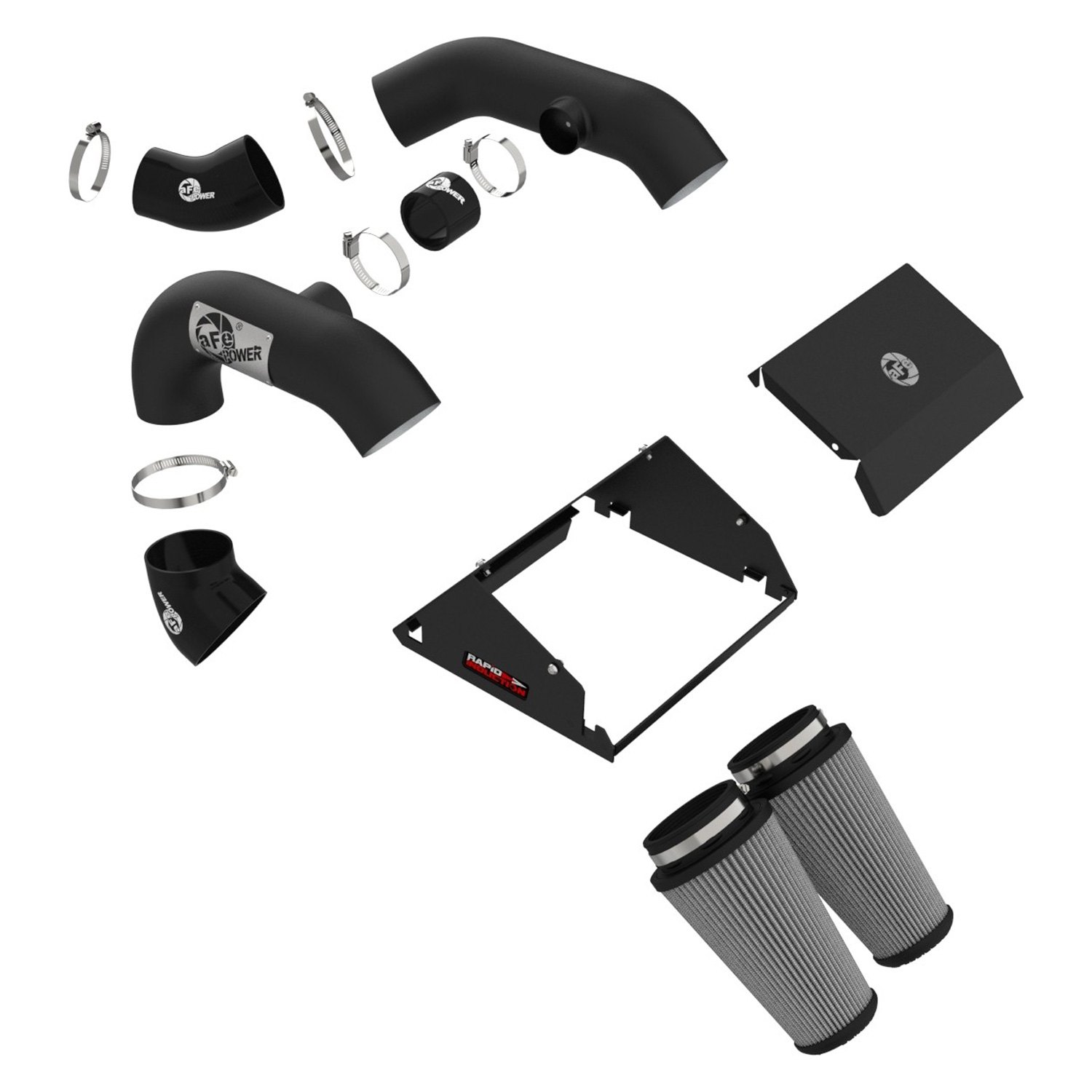 aFe® 5210015D Rapid Induction WrinkleBlack PowderCoated Cold Air