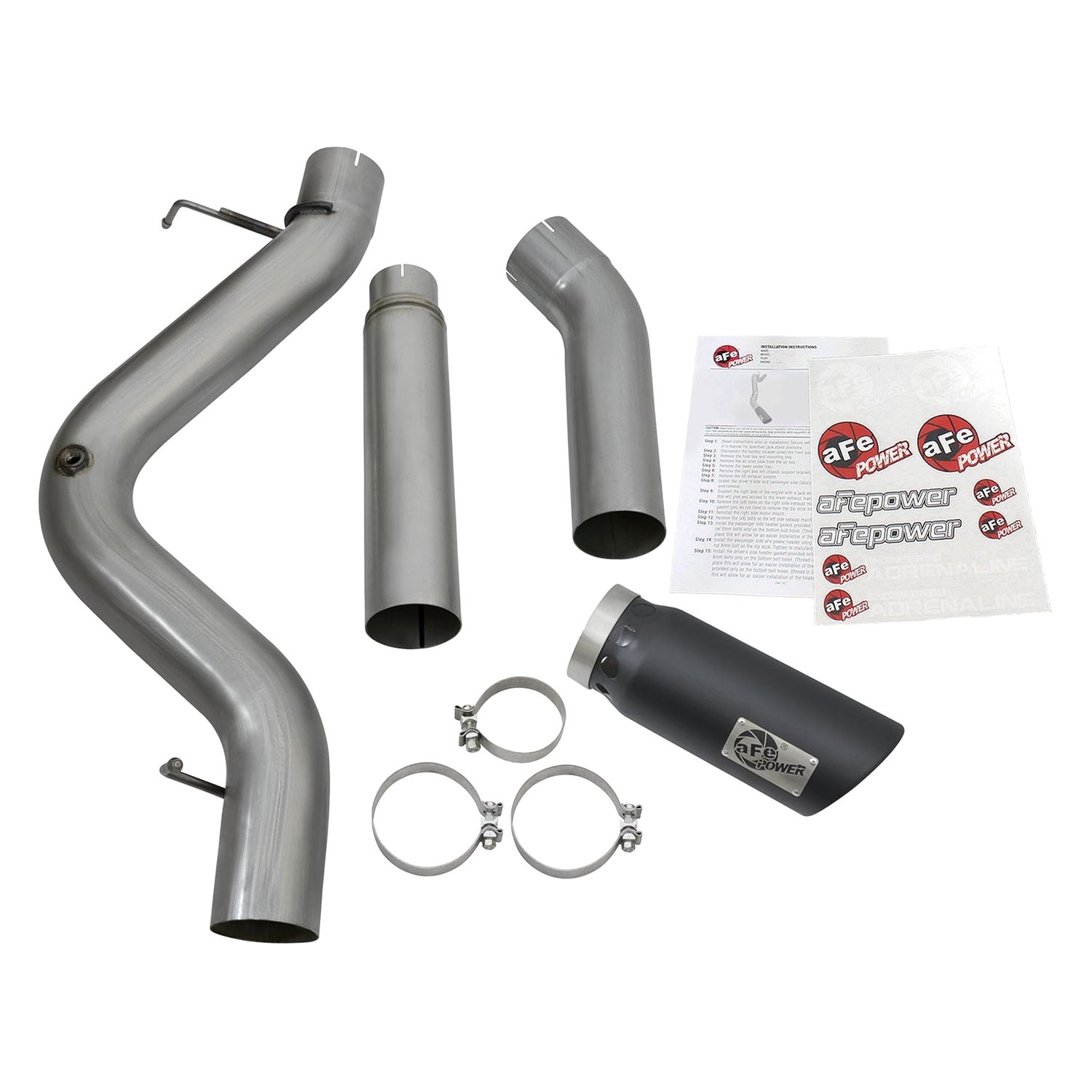 AFe® 49-44081-B - Large Bore HD™ 409 SS DPF-Back Exhaust System With ...