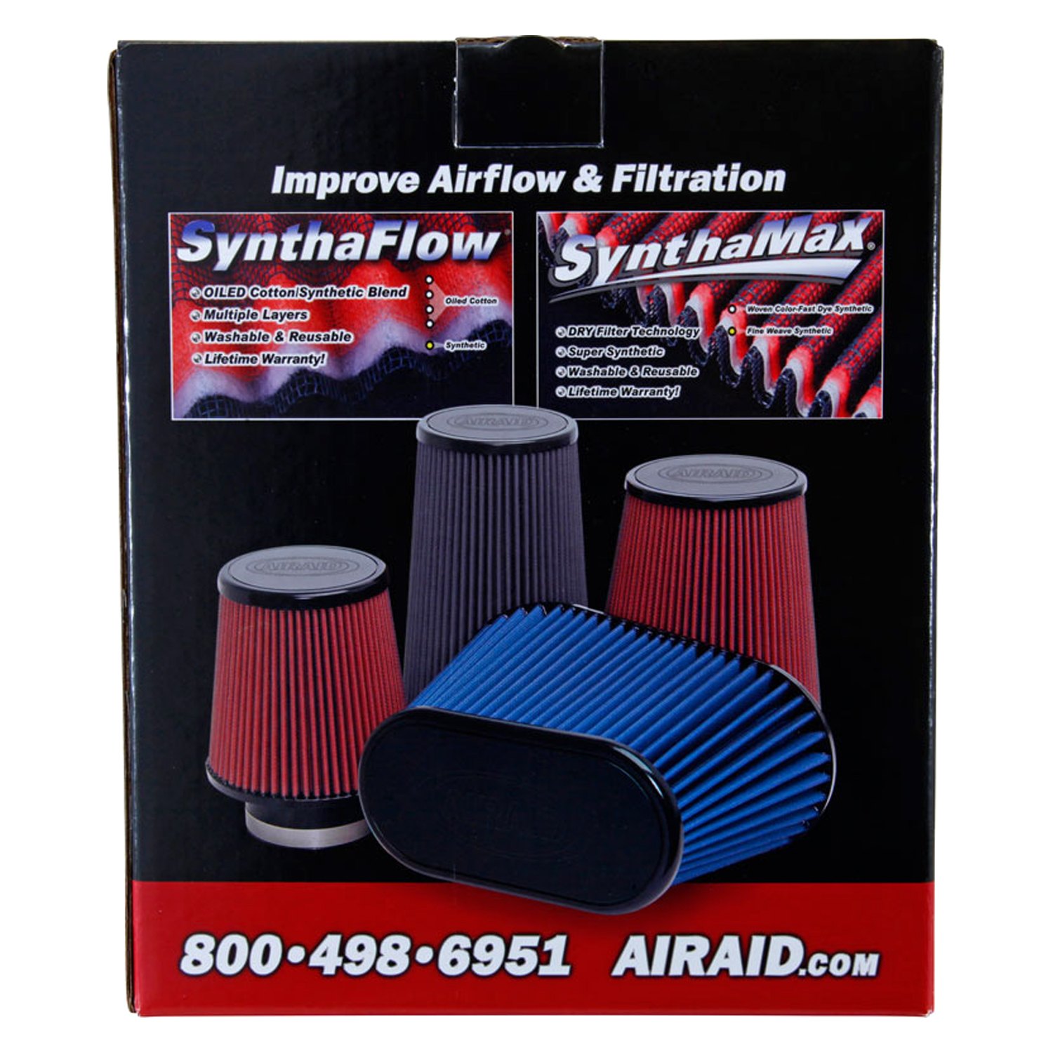 Airaid® 721 484 Synthamax® Synthamax® Oval Tapered Red Air Filter 6