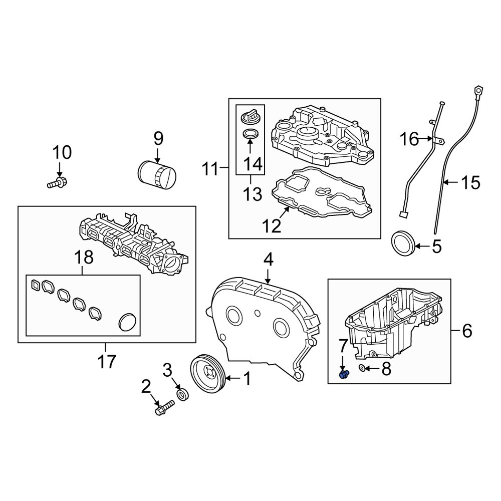 Alfa Romeo OE 68122817AA Engine Oil Drain Plug