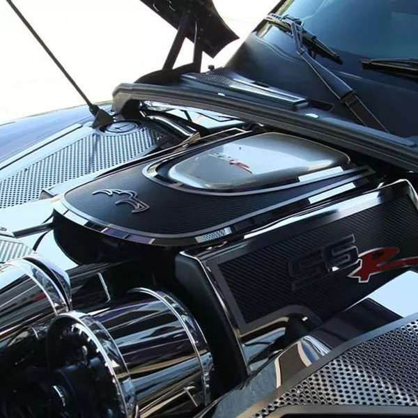 American Car Craft® 513021 - Carbon Fiber Engine Shroud Cover with ...