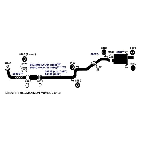 AP Exhaust Technologies® 58239 Exhaust Pipe Connector