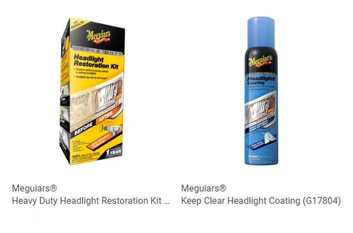 Headlight Restoration Products