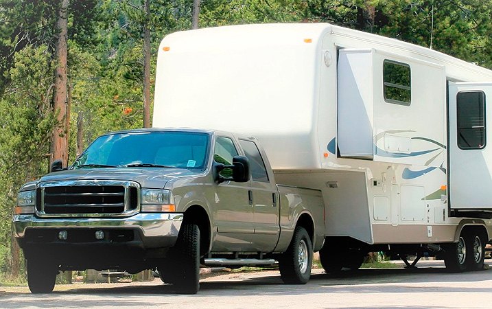 Ford Pickup With Camper