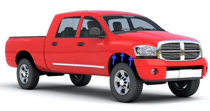 Pickup Truck With Raised Front