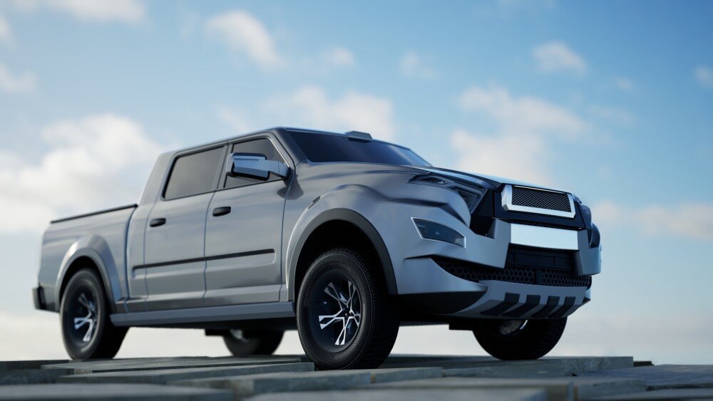 3D illustration of pick-up