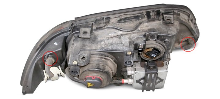 Typical Location Of Vent Tubes On Most Composite Headlamp Assemblies