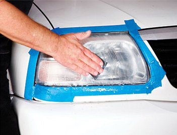 Wet Sanding Surface Of Lens