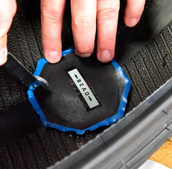 Applying Tire Patch
