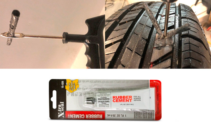 Tire Plug Strip In Use