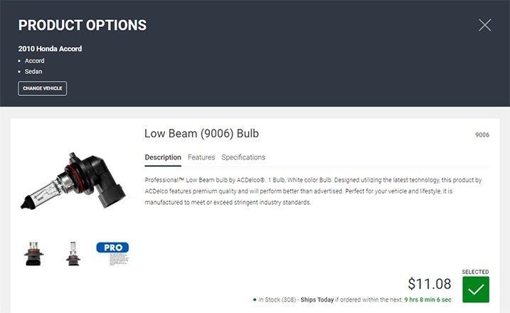 Low Beam 9006 Bulb