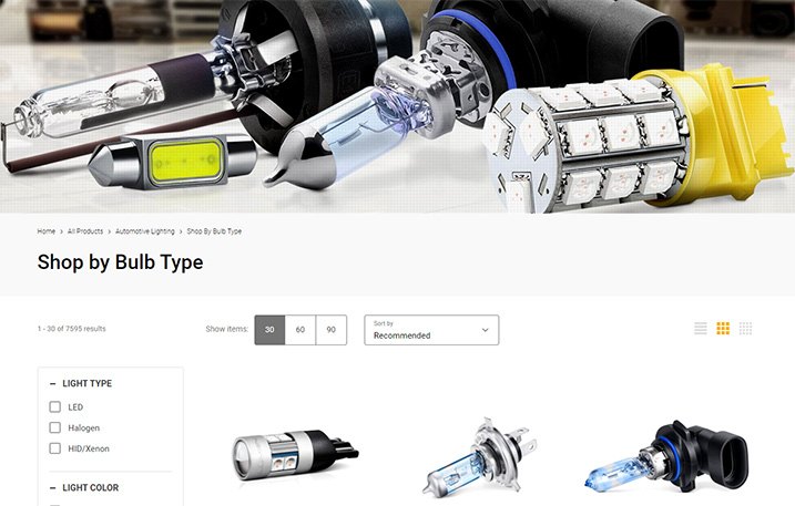 Shop By Bulb Type Page