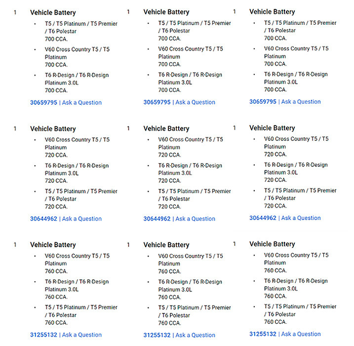 Battery Choices